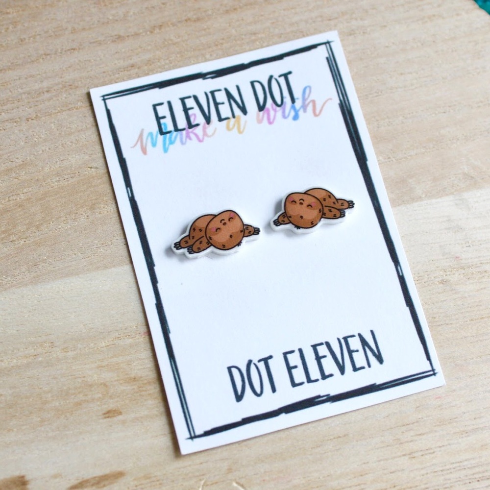Sleep Lazy Sloth Kawaii Animal Bedtime Earrings